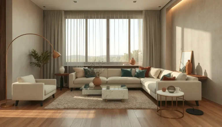 Salon moderne de luxe 2025 : idées, couleurs et matières pour un intérieur haut de gamme