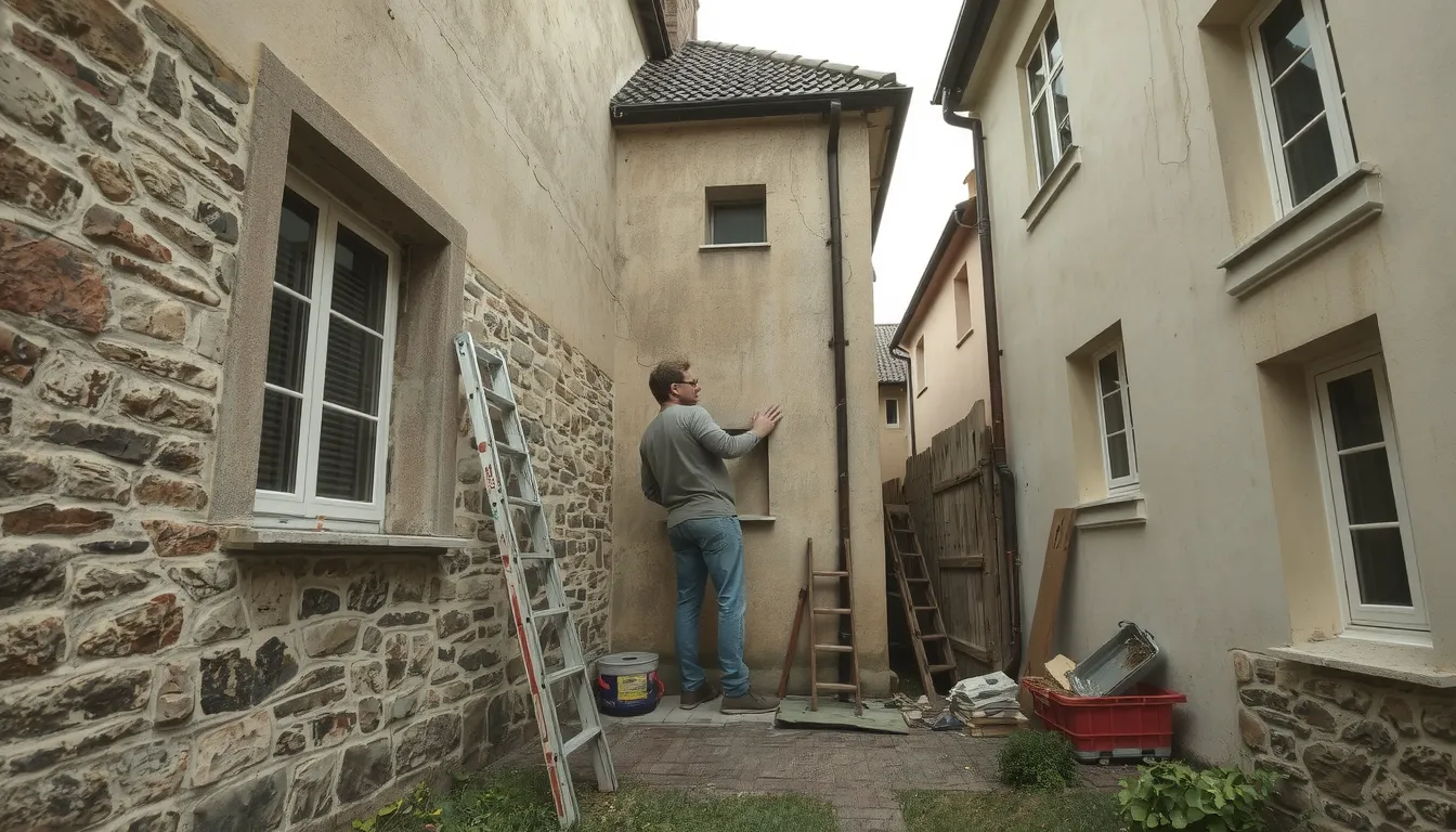 travaux sur mur donnant chez voisin